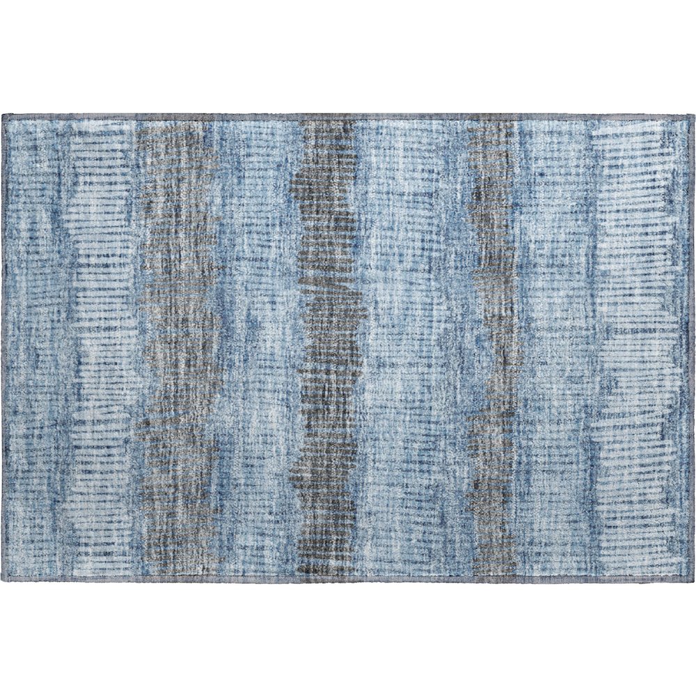 Premium Machine Washable Mayfield AMF889 Blue 1'8" x 2'6" Rug. Picture 1