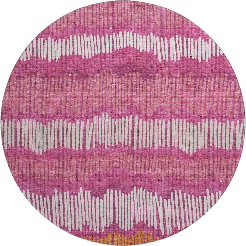 Premium Machine Washable Mayfield AMF889 Blush 8' x 8' Round Rug. Picture 1