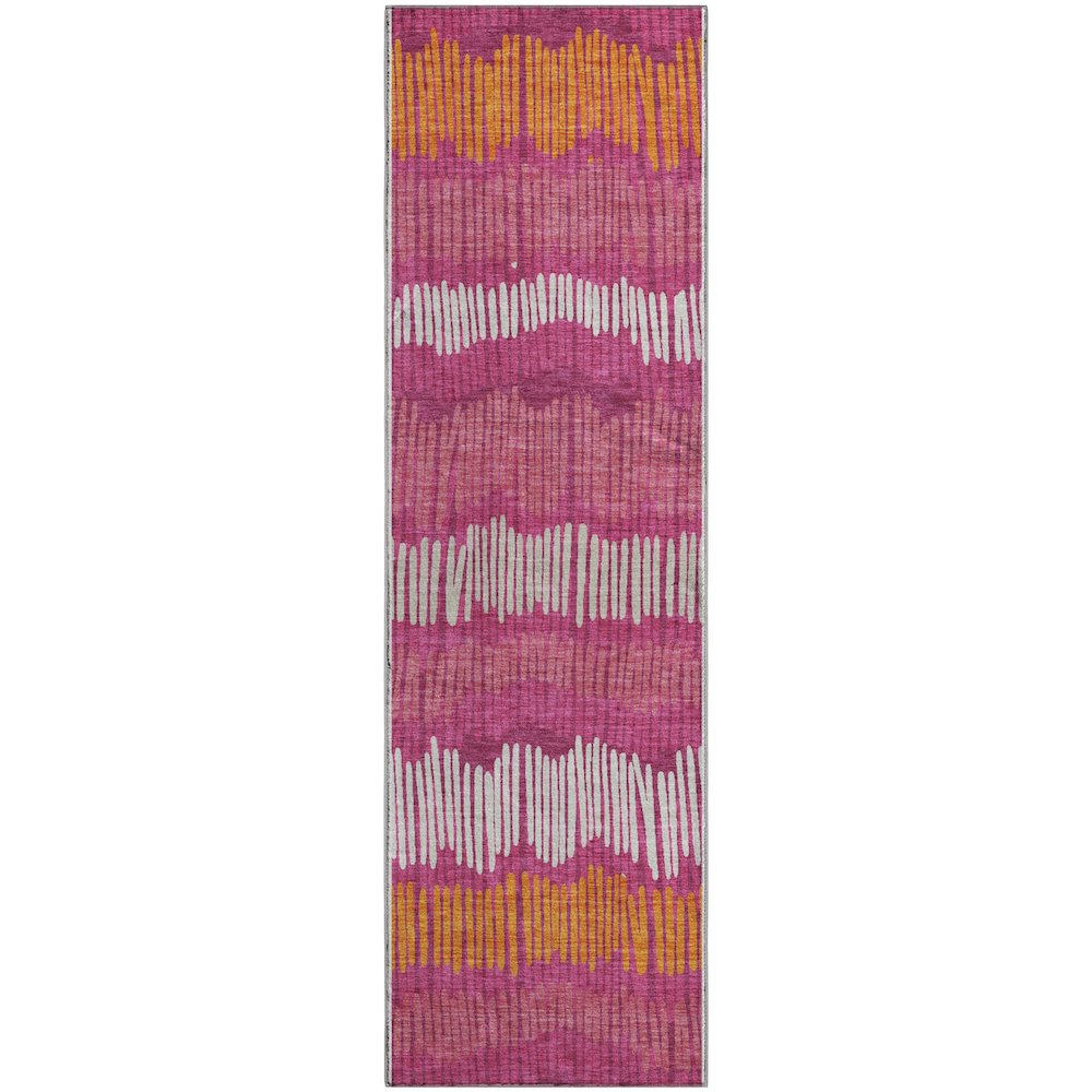 Premium Machine Washable Mayfield AMF889 Blush 2'3" x 7'6" Runner Rug. Picture 1