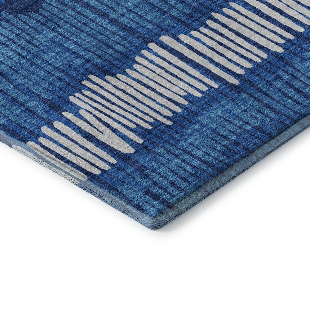 Premium Machine Washable Mayfield AMF889 Navy 1'8" x 2'6" Rug. Picture 3
