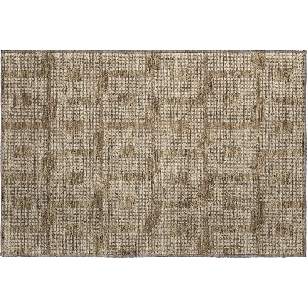 Premium Machine Washable Mayfield AMF890 Brown 1'8" x 2'6" Rug. Picture 1