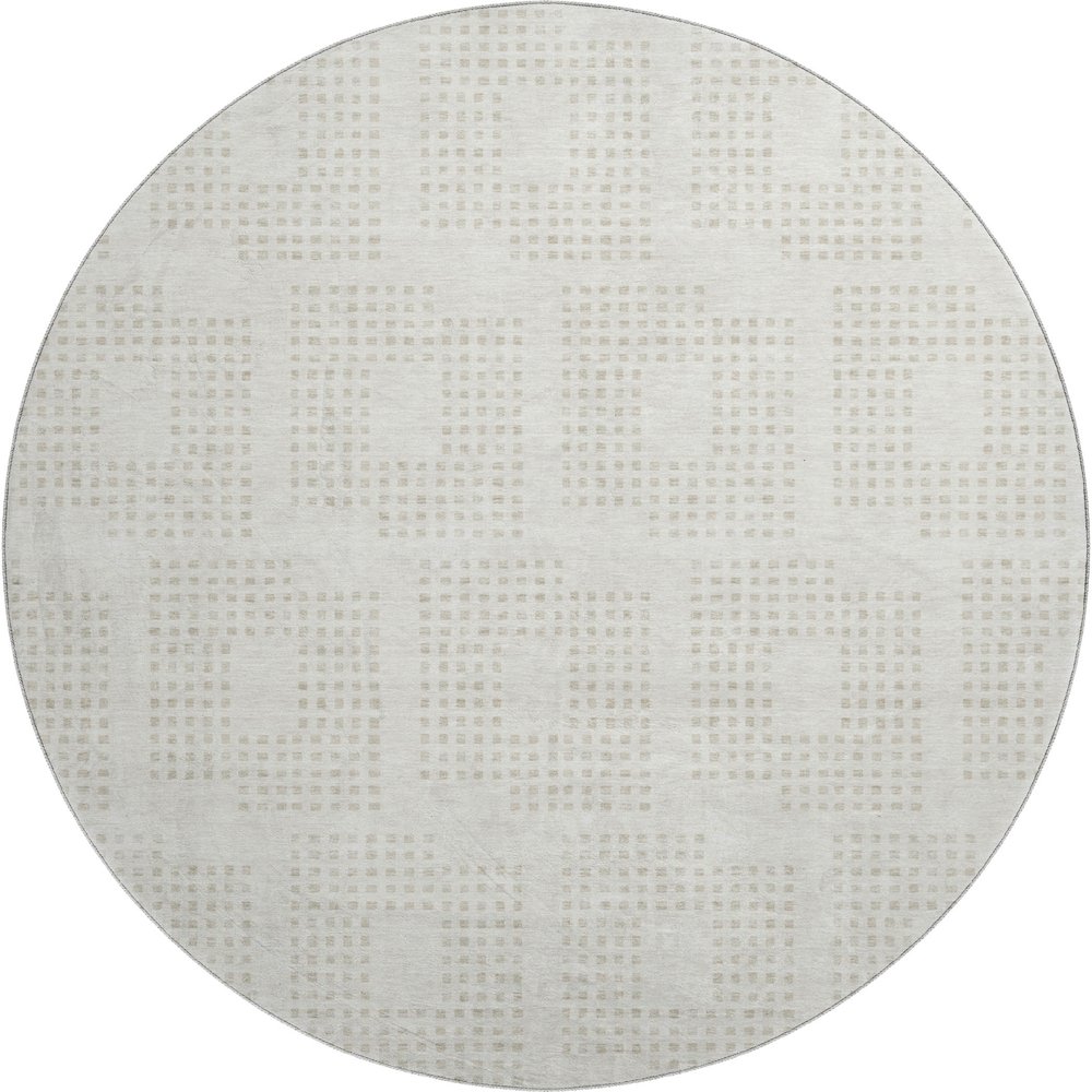 Premium Machine Washable Mayfield AMF890 Ivory 8' x 8' Round Rug. Picture 1