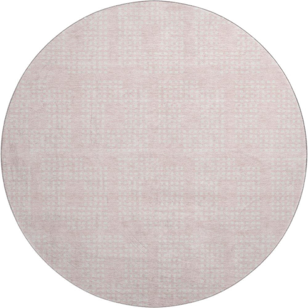 Premium Machine Washable Mayfield AMF890 Pink 8' x 8' Round Rug. Picture 1