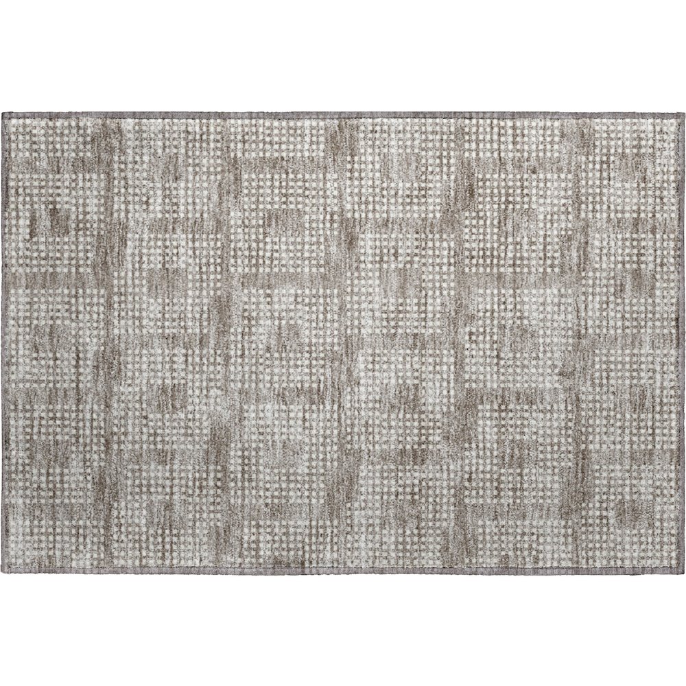Premium Machine Washable Mayfield AMF890 Taupe 1'8" x 2'6" Rug. Picture 1