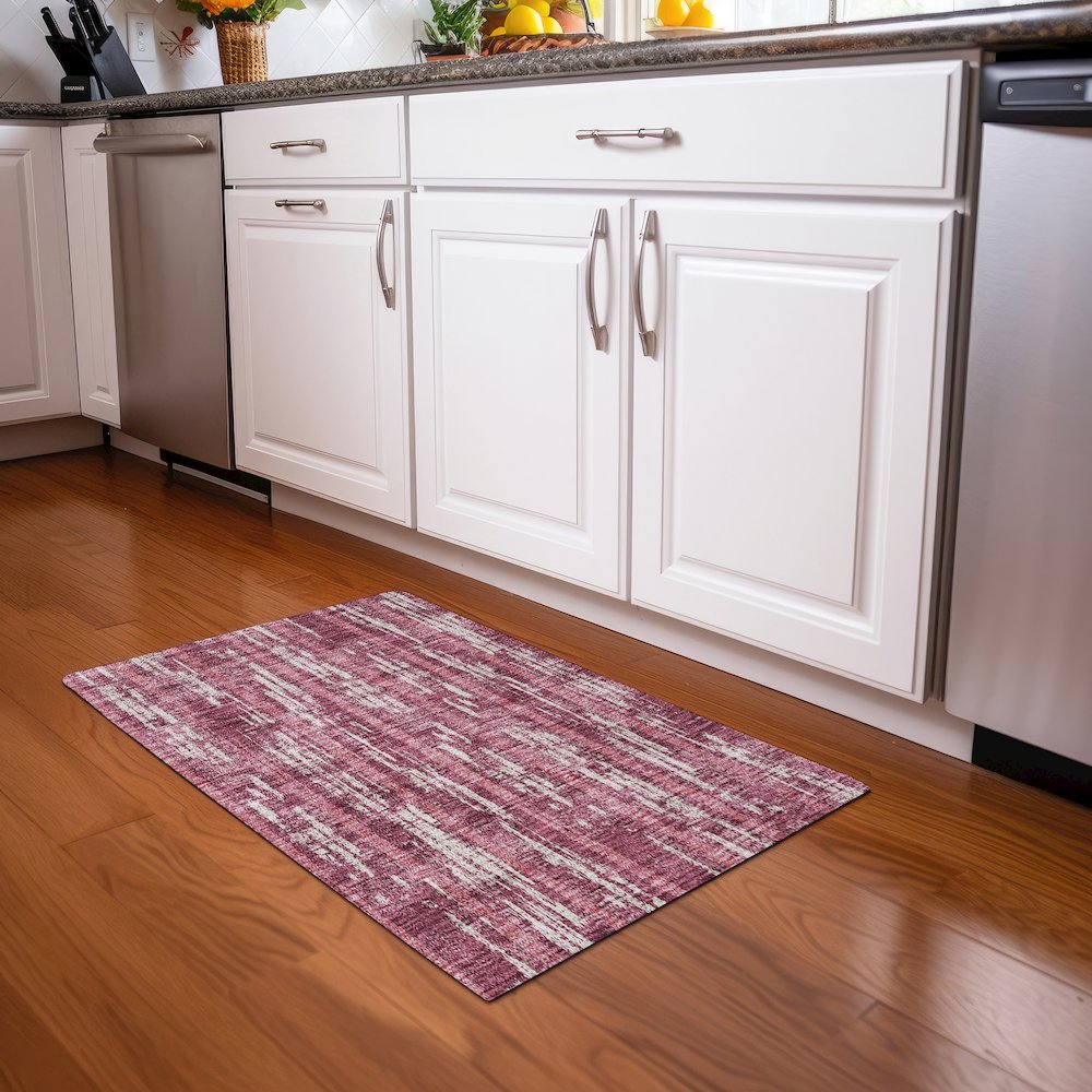 Premium Machine Washable Mayfield AMF892 Blush 1'8" x 2'6" Rug. Picture 5