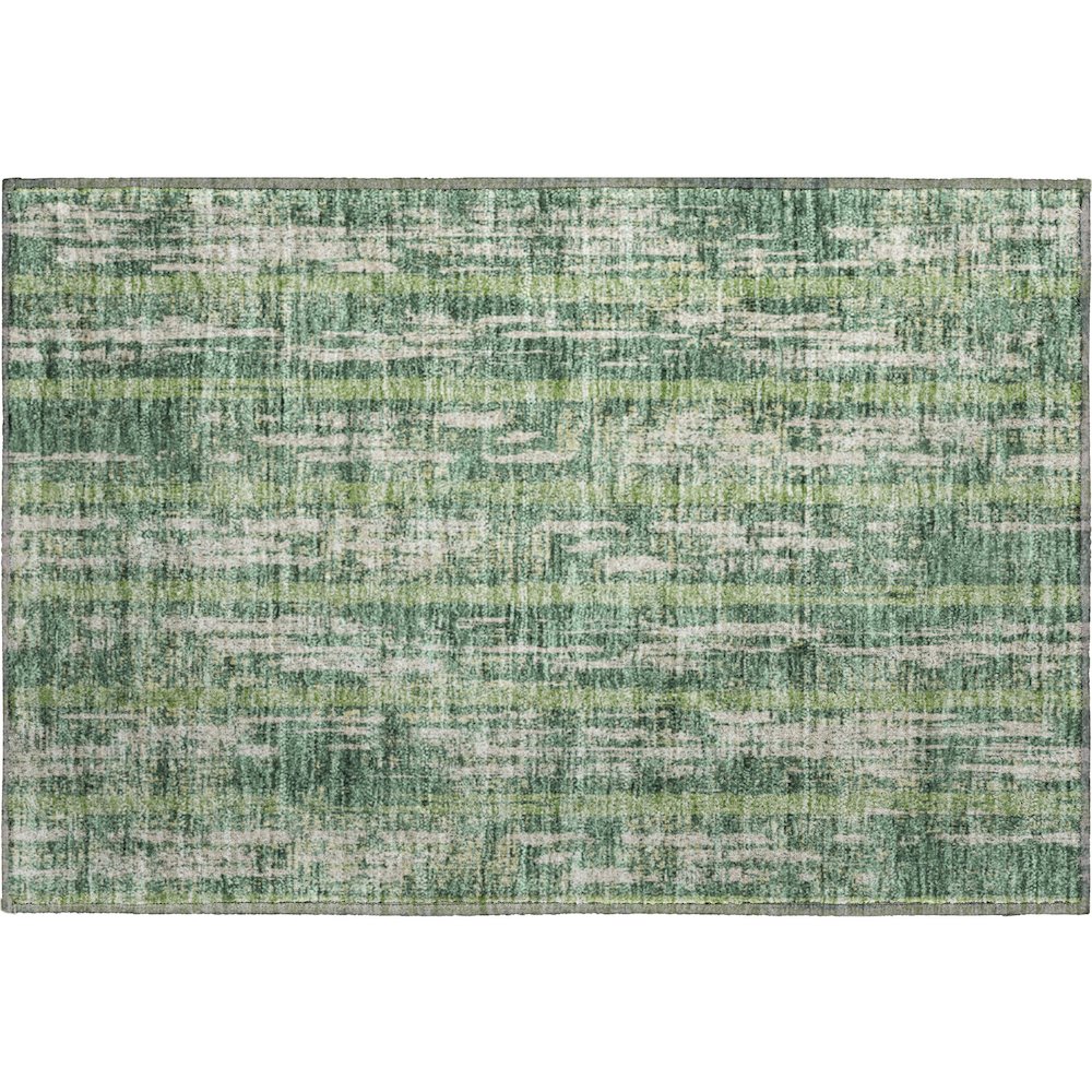 Premium Machine Washable Mayfield AMF892 Green 1'8" x 2'6" Rug. Picture 1