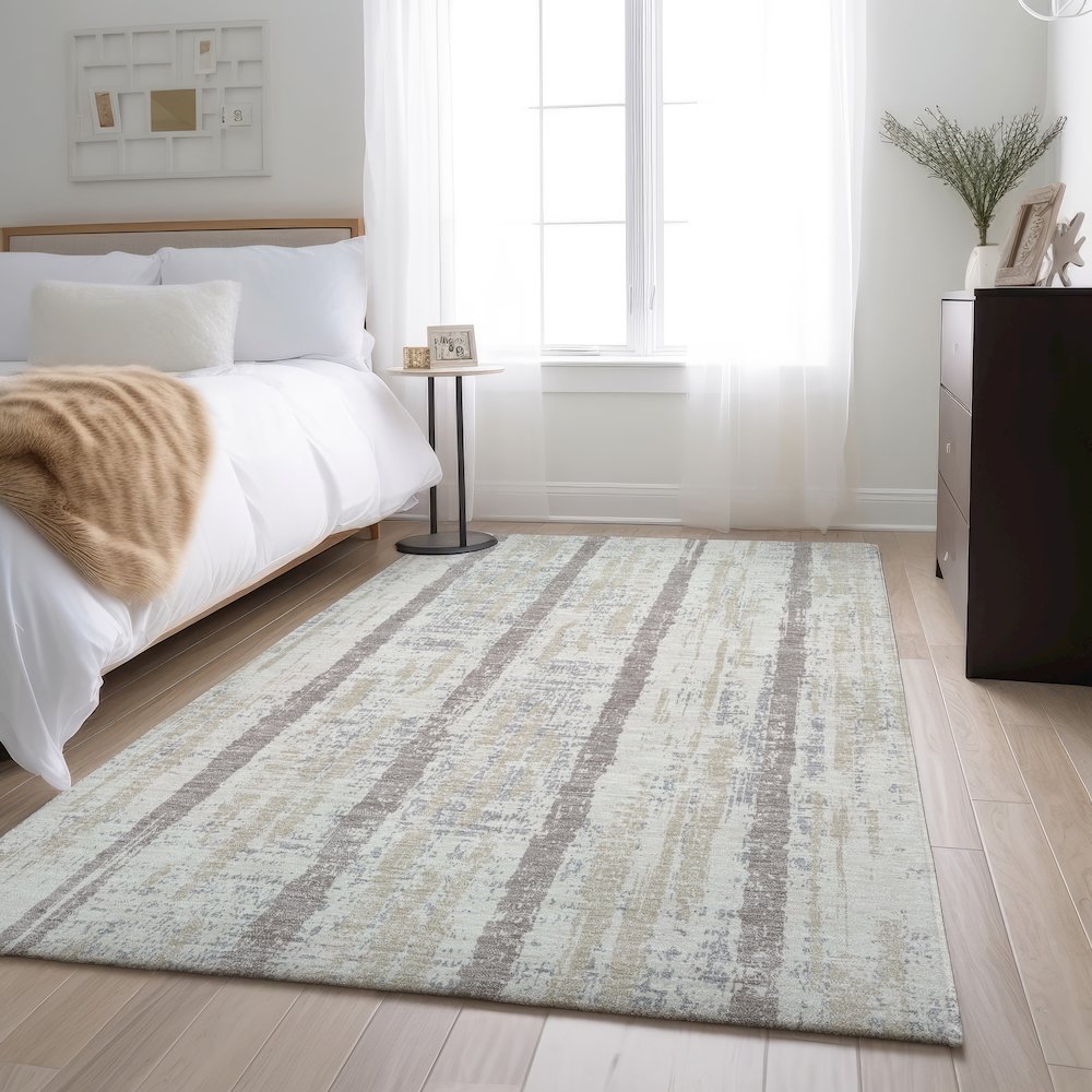 Premium Machine Washable Mayfield AMF892 Ivory 2'6" x 3'10" Rug. Picture 5