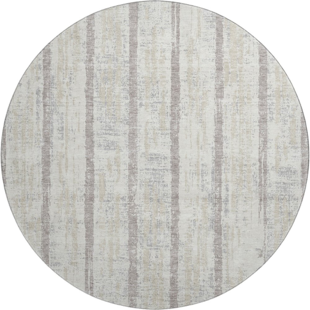 Premium Machine Washable Mayfield AMF892 Ivory 8' x 8' Round Rug. Picture 1