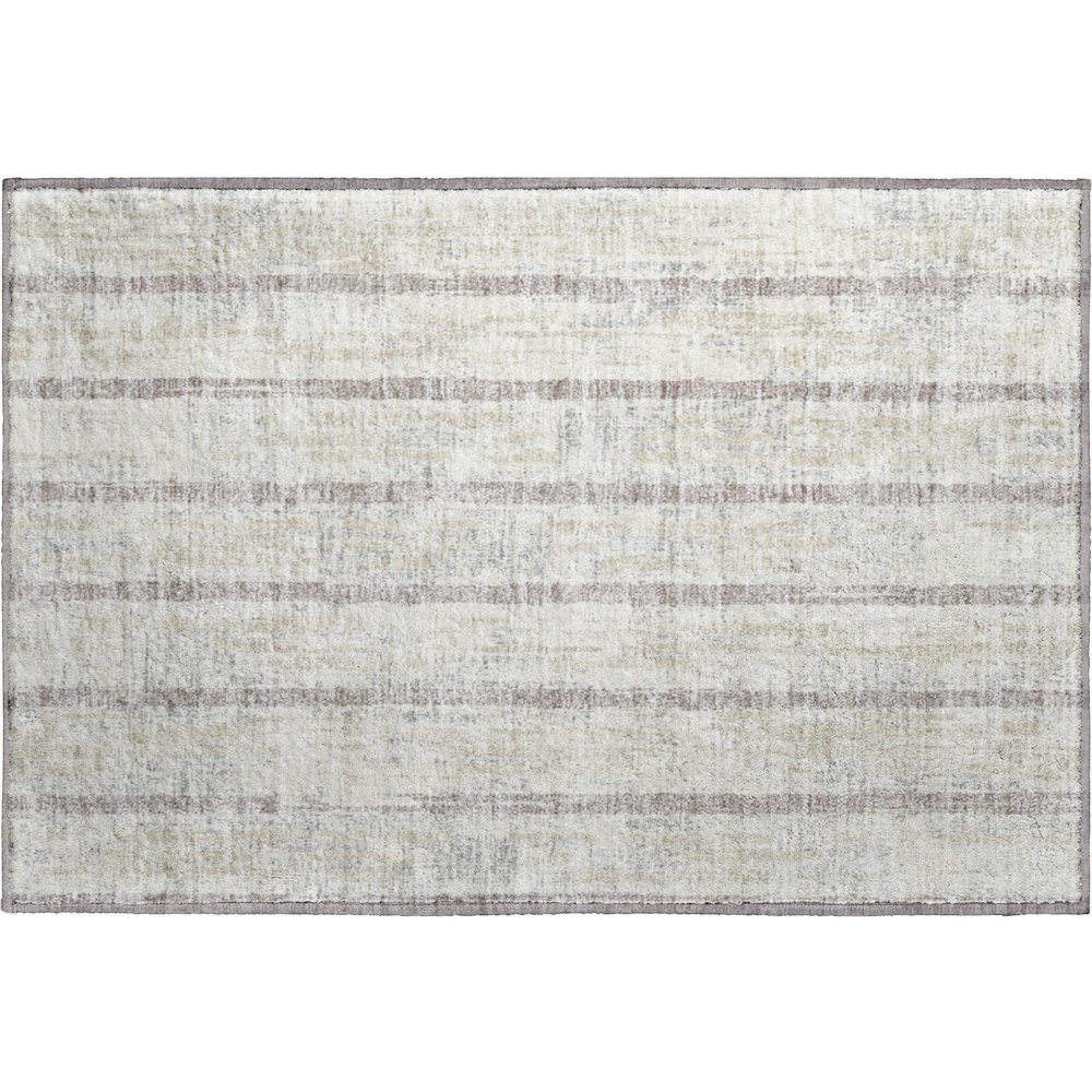 Premium Machine Washable Mayfield AMF892 Ivory 1'8" x 2'6" Rug. Picture 1
