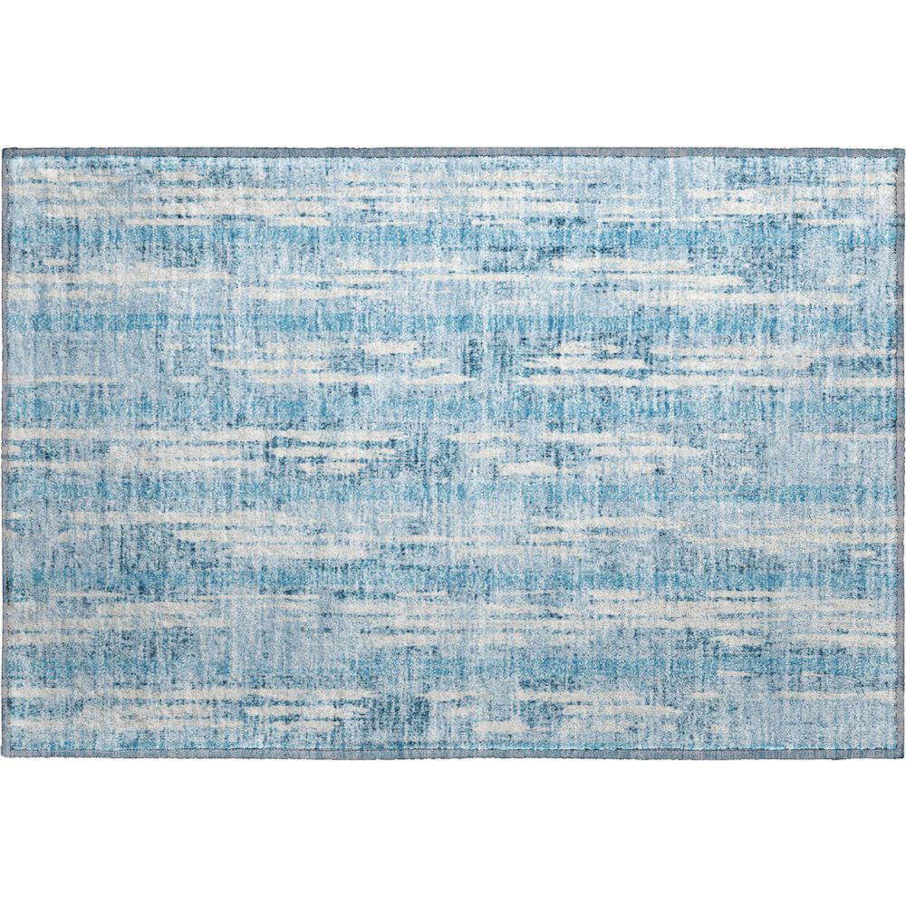 Premium Machine Washable Mayfield AMF892 Sky 1'8" x 2'6" Rug. Picture 1