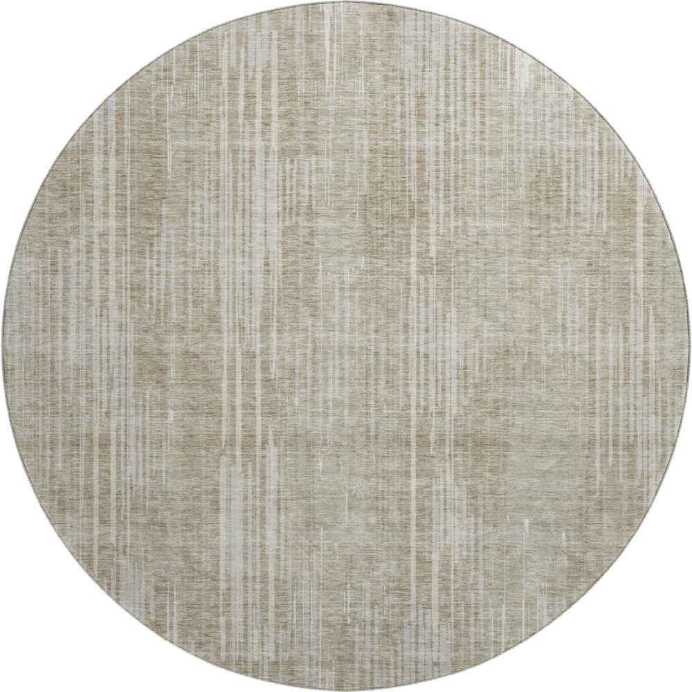 Premium Machine Washable Mayfield AMF893 Beige 8' x 8' Round Rug. Picture 1