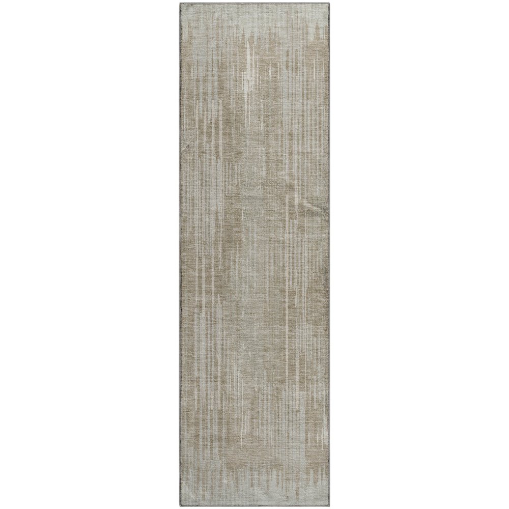 Premium Machine Washable Mayfield AMF893 Beige 2'3" x 7'6" Runner Rug. Picture 1