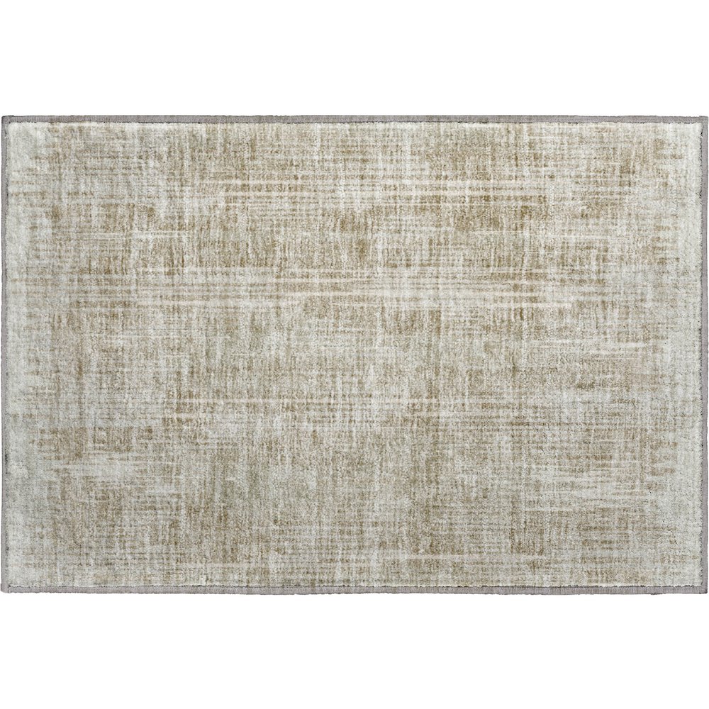 Premium Machine Washable Mayfield AMF893 Beige 1'8" x 2'6" Rug. Picture 1