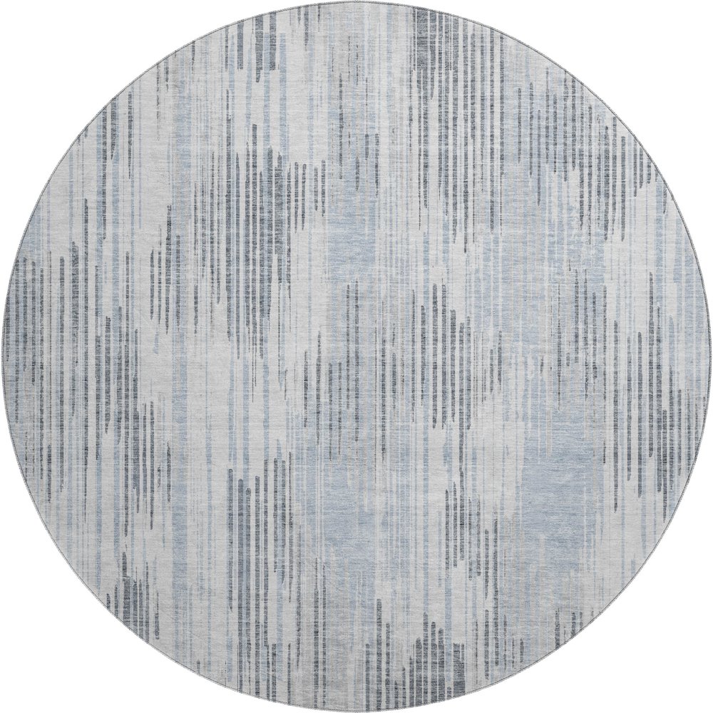 Premium Machine Washable Mayfield AMF893 Gray 8' x 8' Round Rug. Picture 1