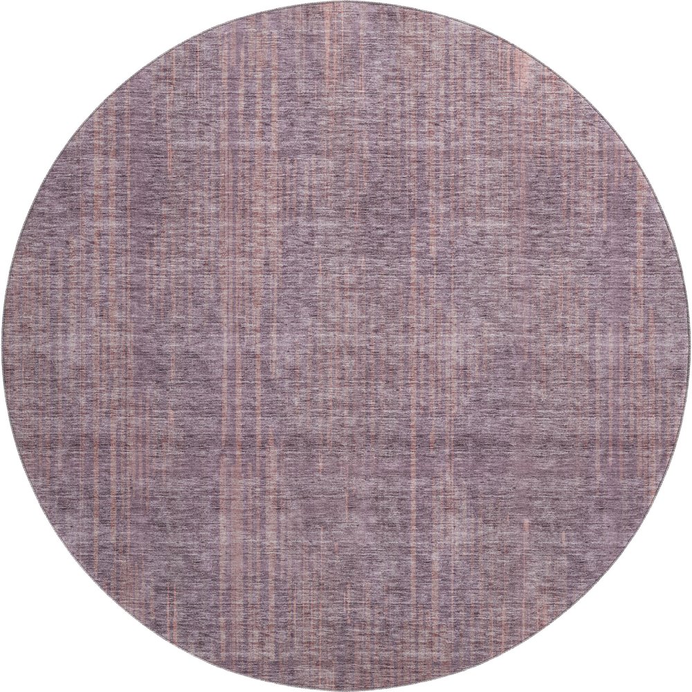 Premium Machine Washable Mayfield AMF893 Mauve 8' x 8' Round Rug. Picture 1