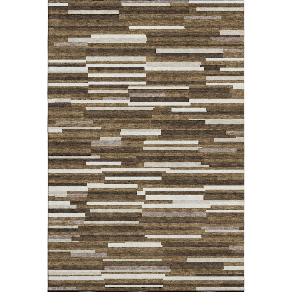Premium Machine Washable Mayfield AMF894 Brown 2'6" x 3'10" Rug. Picture 1
