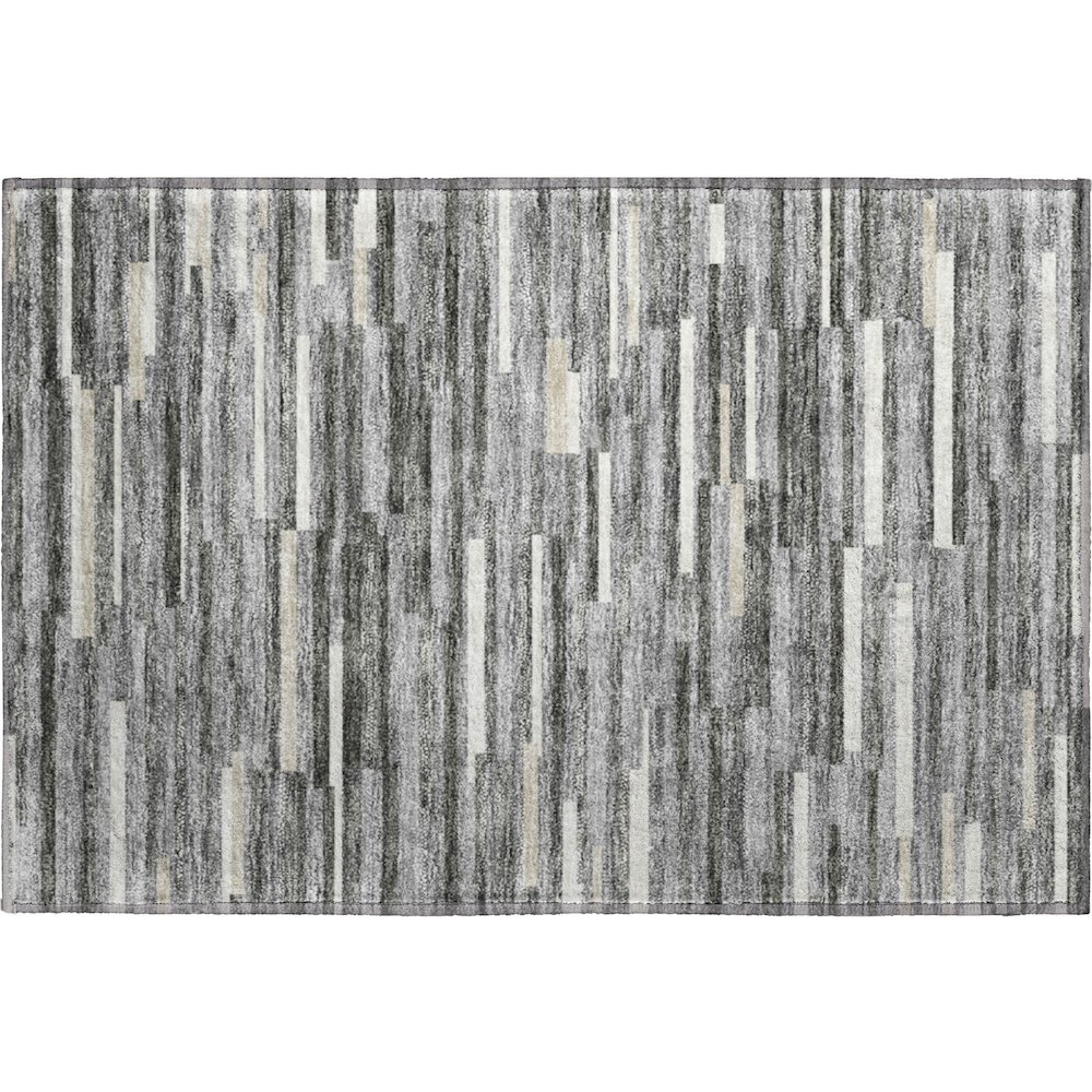 Premium Machine Washable Mayfield AMF894 Gray 1'8" x 2'6" Rug. Picture 1