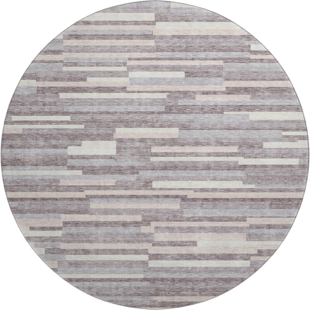 Premium Machine Washable Mayfield AMF894 Lavender 8' x 8' Round Rug. Picture 1
