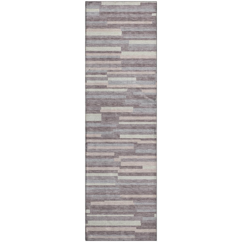 Premium Machine Washable Mayfield AMF894 Lavender 2'3" x 7'6" Runner Rug. Picture 1