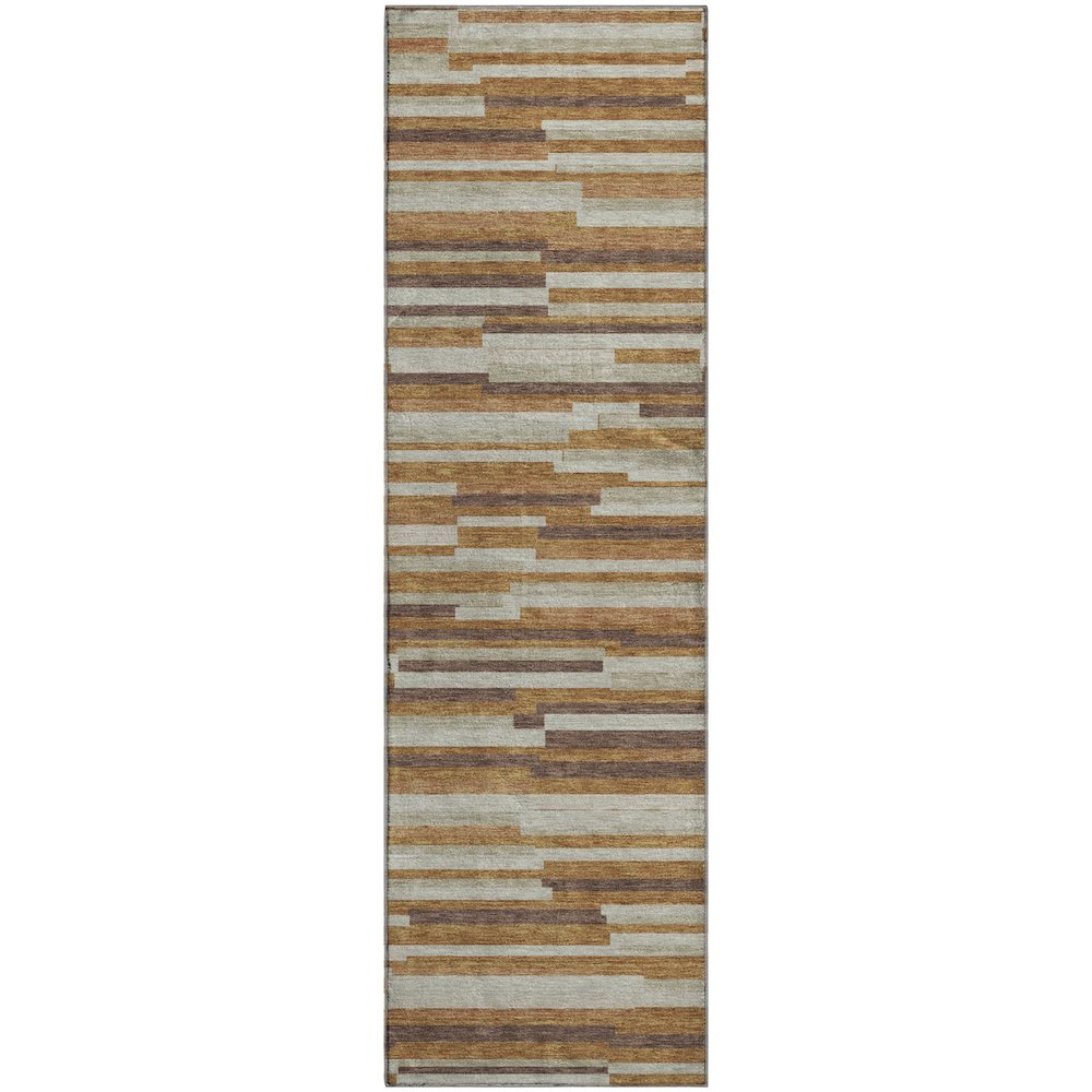 Premium Machine Washable Mayfield AMF894 Paprika 2'3" x 7'6" Runner Rug. Picture 1