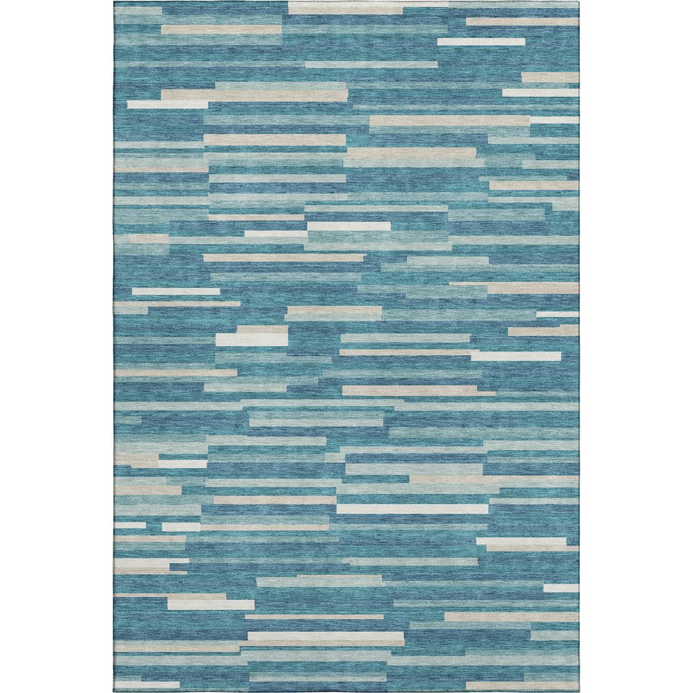 Premium Machine Washable Mayfield AMF894 Teal 2'6" x 3'10" Rug. Picture 1