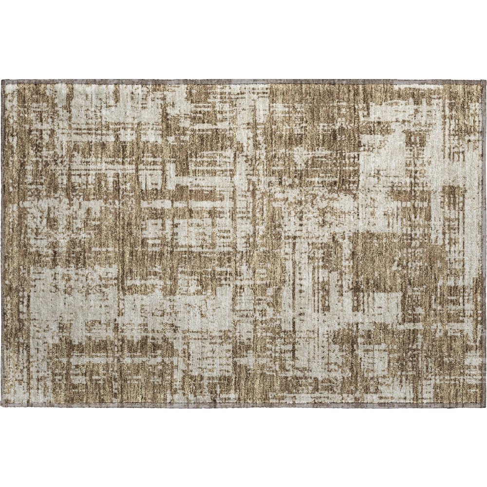 Premium Machine Washable Mayfield AMF895 Brown 1'8" x 2'6" Rug. Picture 1
