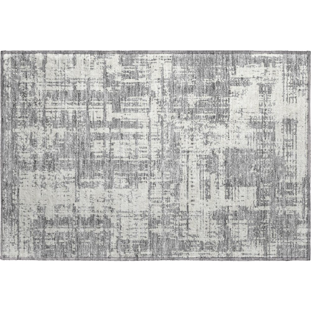 Premium Machine Washable Mayfield AMF895 Gray 1'8" x 2'6" Rug. Picture 1