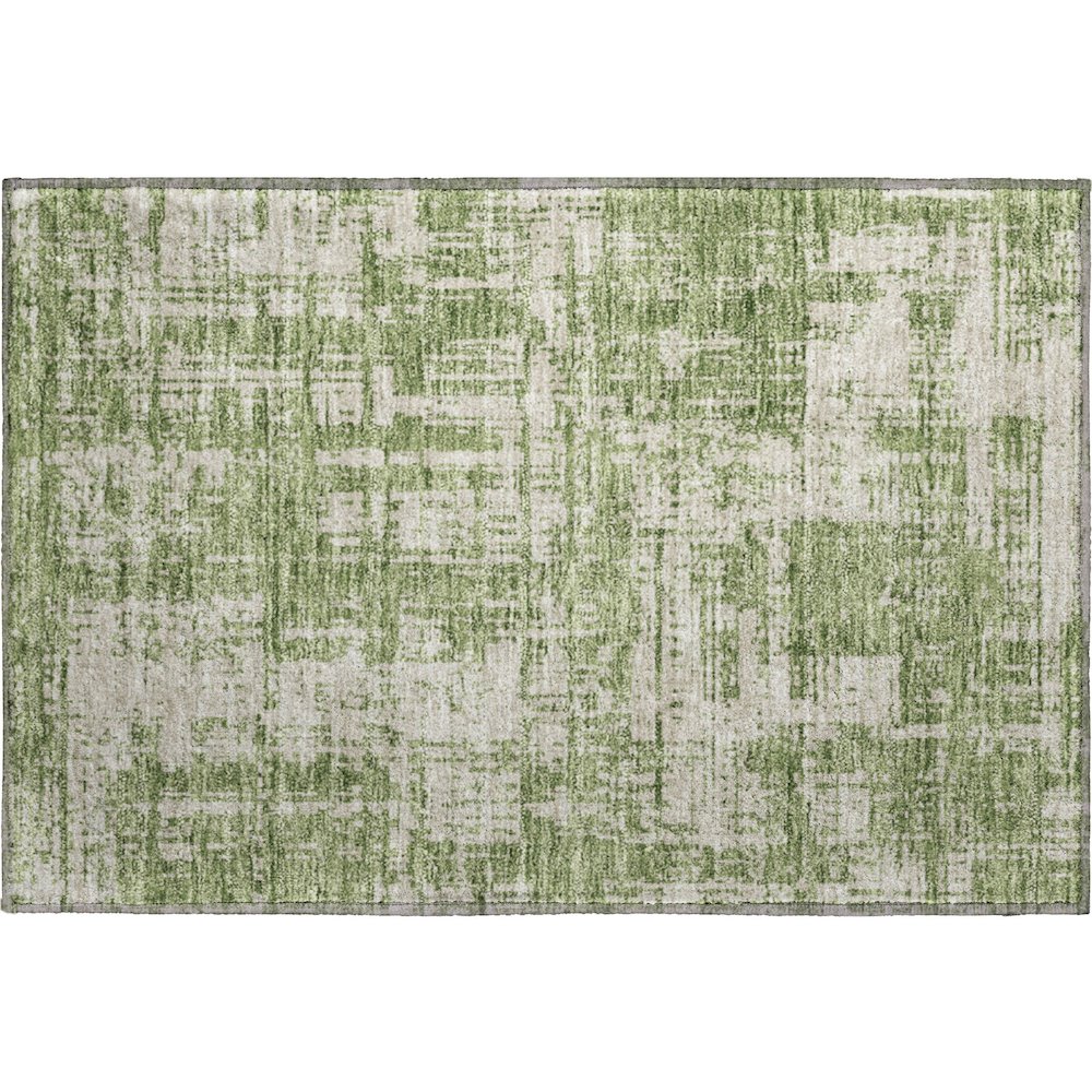 Premium Machine Washable Mayfield AMF895 Green 1'8" x 2'6" Rug. Picture 1