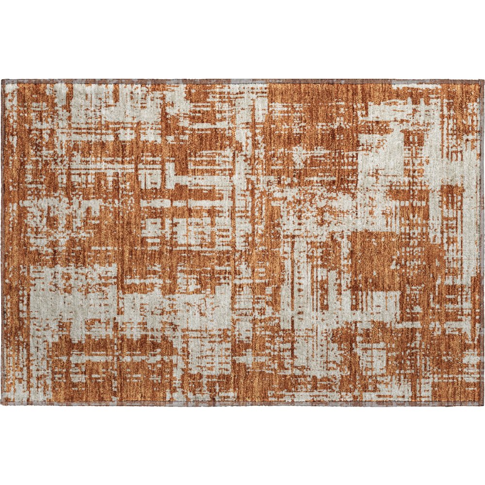 Premium Machine Washable Mayfield AMF895 Paprika 1'8" x 2'6" Rug. Picture 1
