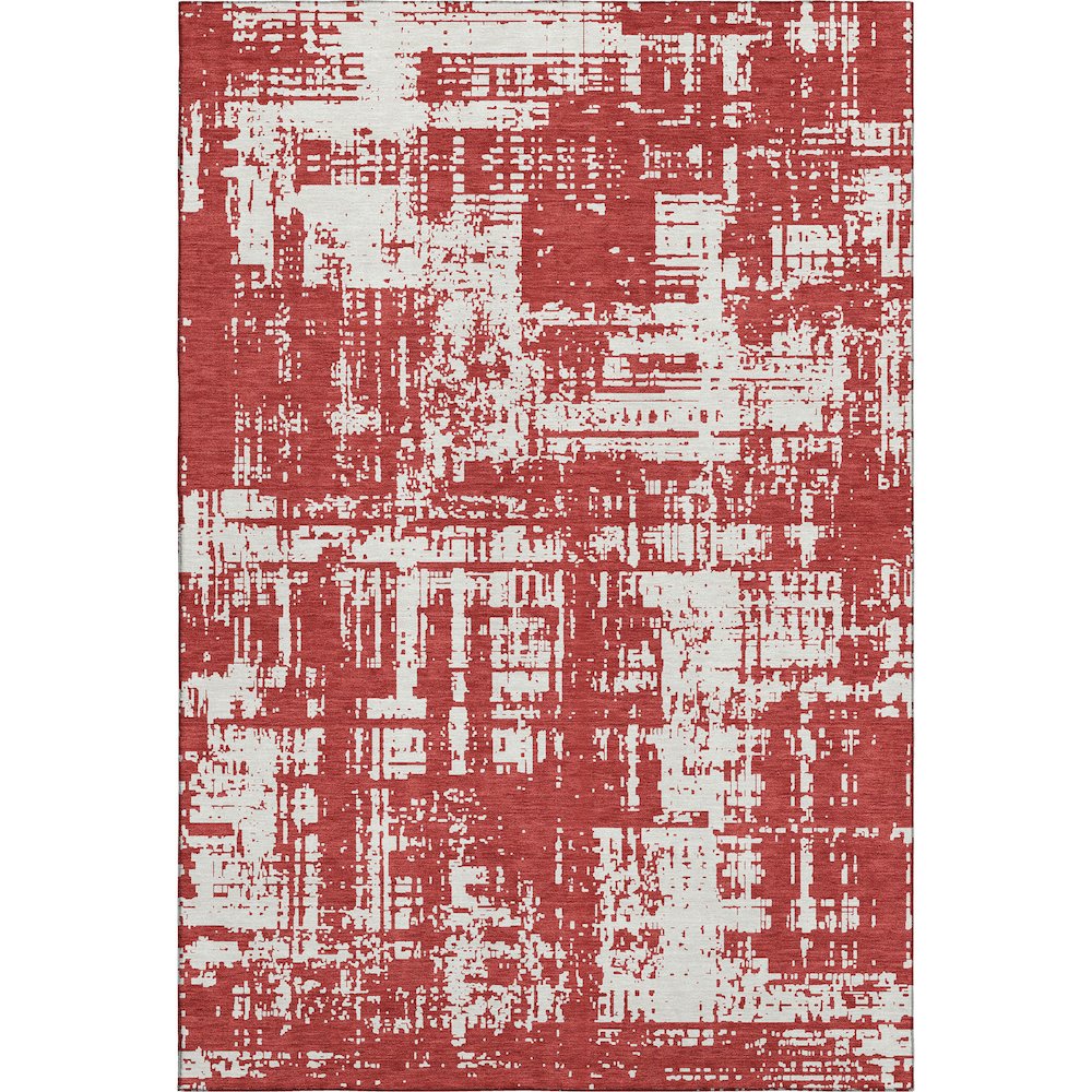 Premium Machine Washable Mayfield AMF895 Red 2'6" x 3'10" Rug. Picture 1