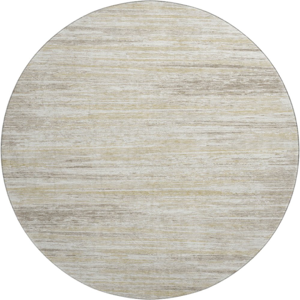 Premium Machine Washable Mayfield AMF896 Beige 8' x 8' Round Rug. Picture 1