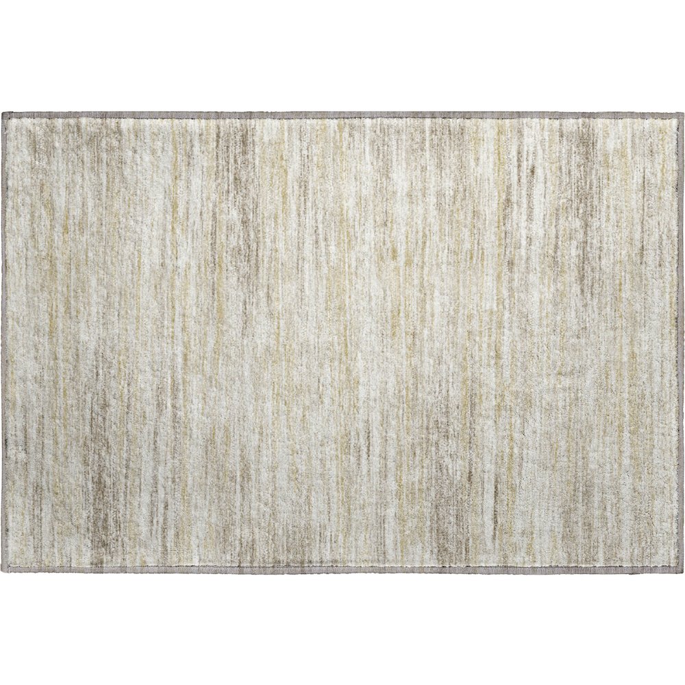 Premium Machine Washable Mayfield AMF896 Beige 1'8" x 2'6" Rug. Picture 1