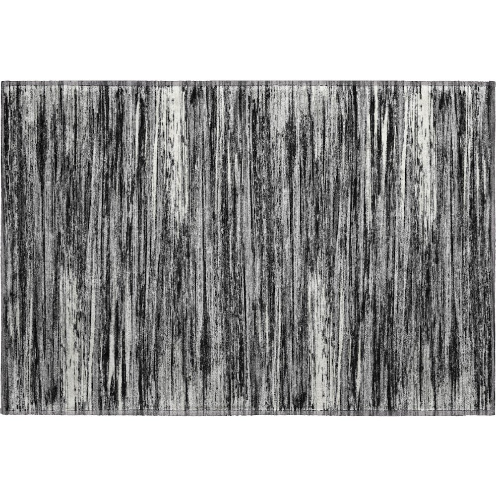 Premium Machine Washable Mayfield AMF896 Black 1'8" x 2'6" Rug. Picture 1