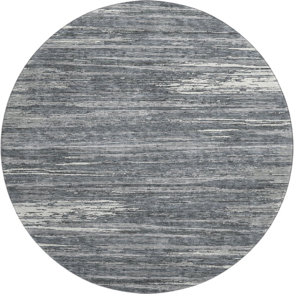 Premium Machine Washable Mayfield AMF896 Gray 8' x 8' Round Rug. Picture 1
