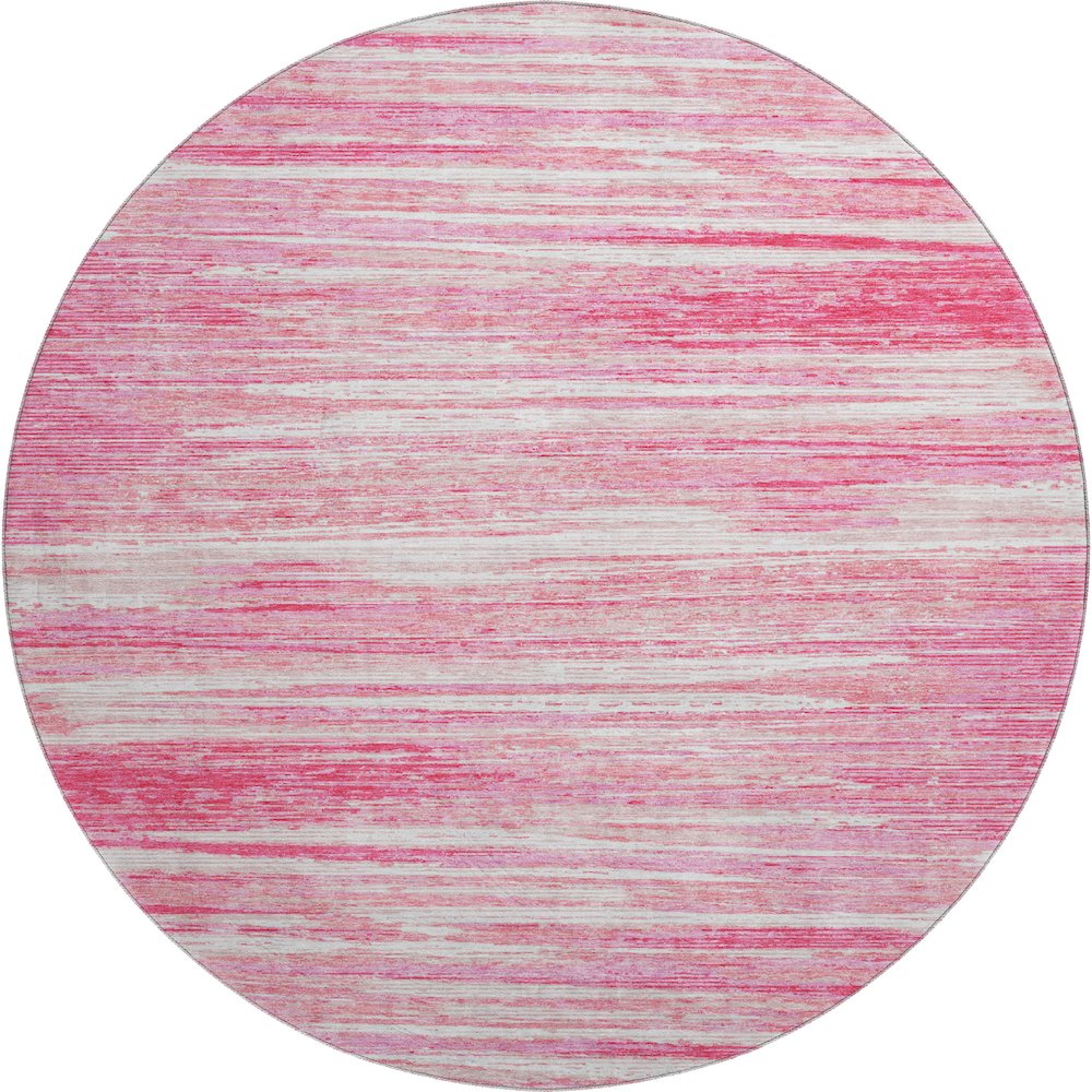 Premium Machine Washable Mayfield AMF896 Pink 8' x 8' Round Rug. Picture 1