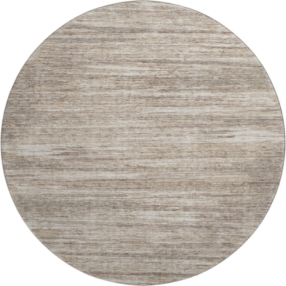 Premium Machine Washable Mayfield AMF896 Taupe 8' x 8' Round Rug. Picture 1