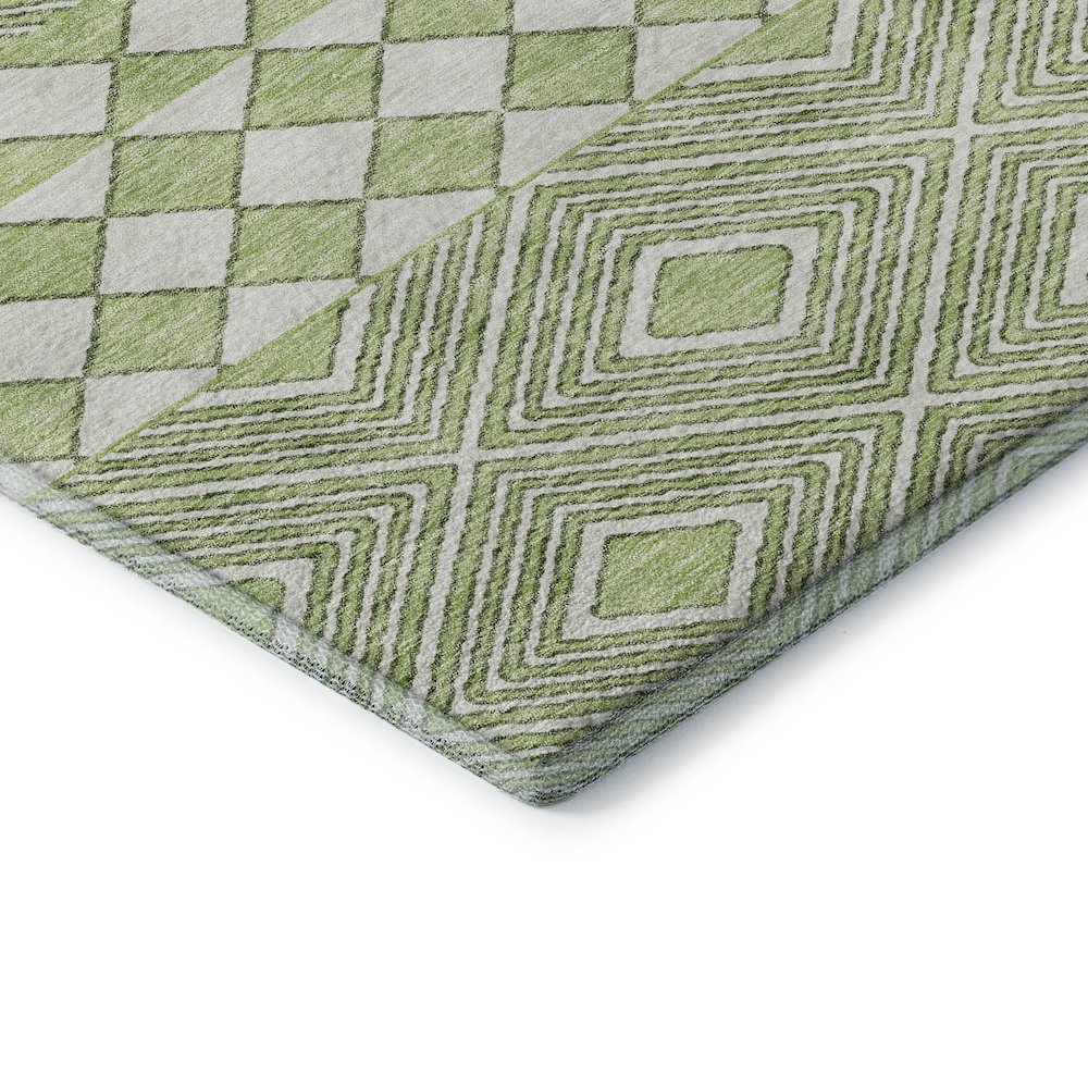 Premium Machine Washable Mayfield AMF898 Aloe 1'8" x 2'6" Rug. Picture 3