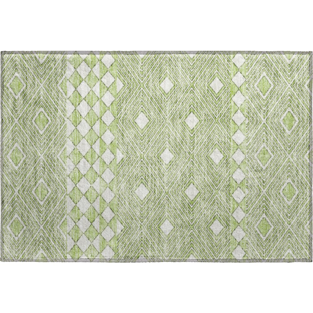 Premium Machine Washable Mayfield AMF898 Aloe 1'8" x 2'6" Rug. Picture 1
