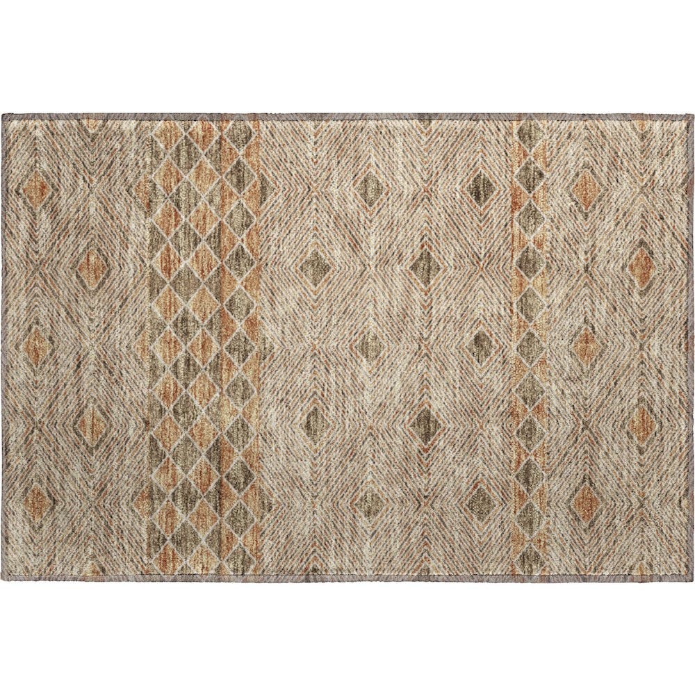 Premium Machine Washable Mayfield AMF898 Brown 1'8" x 2'6" Rug. Picture 1
