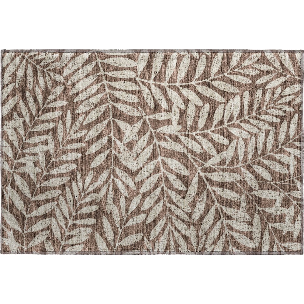 Premium Machine Washable Mayfield AMF899 Brown 1'8" x 2'6" Rug. Picture 1