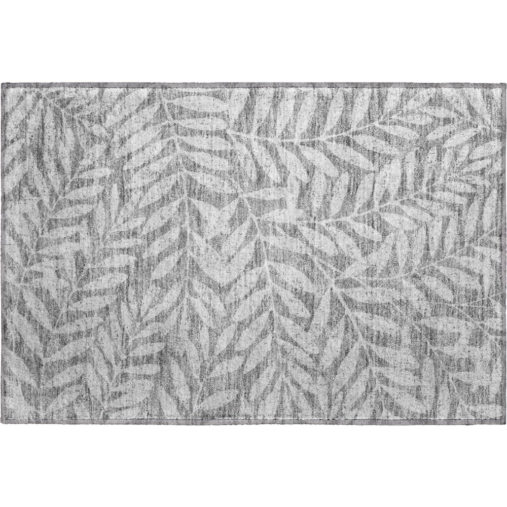 Premium Machine Washable Mayfield AMF899 Gray 1'8" x 2'6" Rug. Picture 1