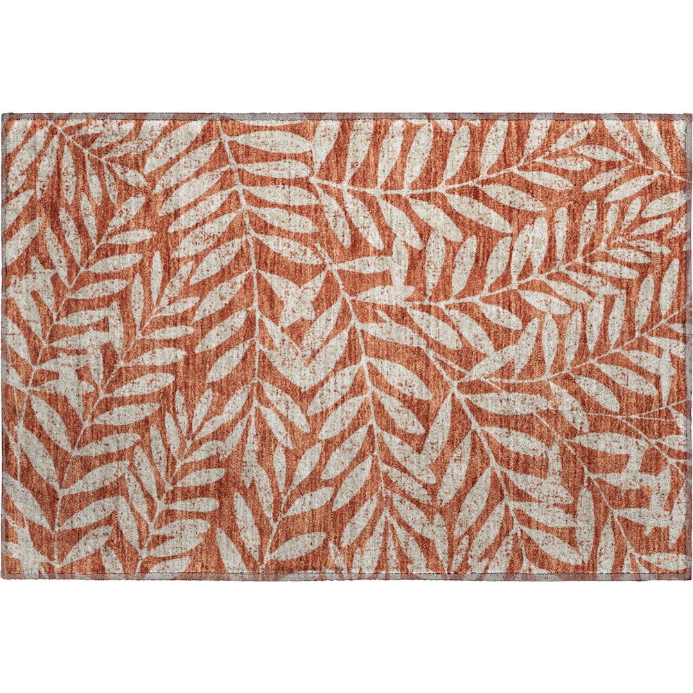 Premium Machine Washable Mayfield AMF899 Paprika 1'8" x 2'6" Rug. Picture 1