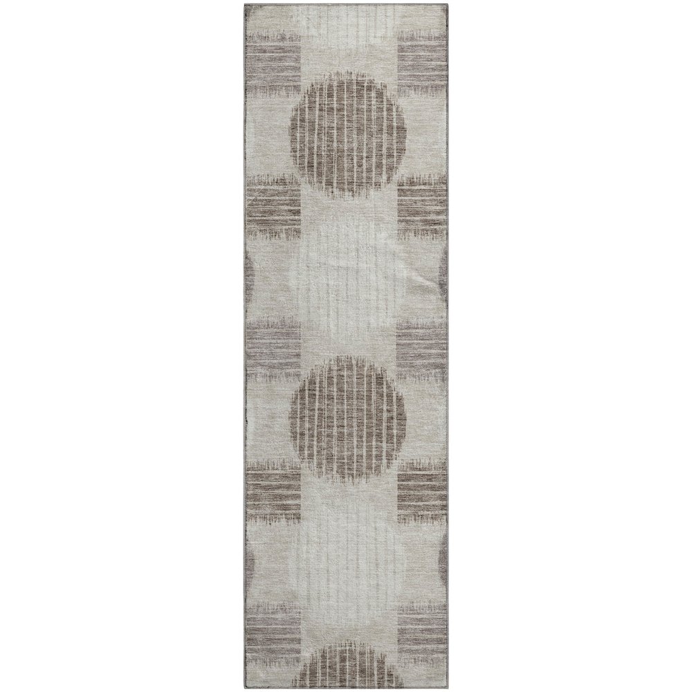 Premium Machine Washable Mayfield AMF900 Beige 2'3" x 7'6" Runner Rug. Picture 1