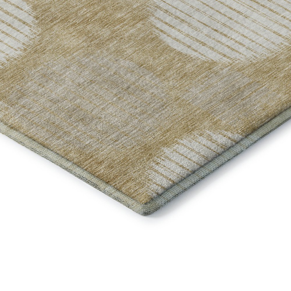 Premium Machine Washable Mayfield AMF900 Gold 1'8" x 2'6" Rug. Picture 3