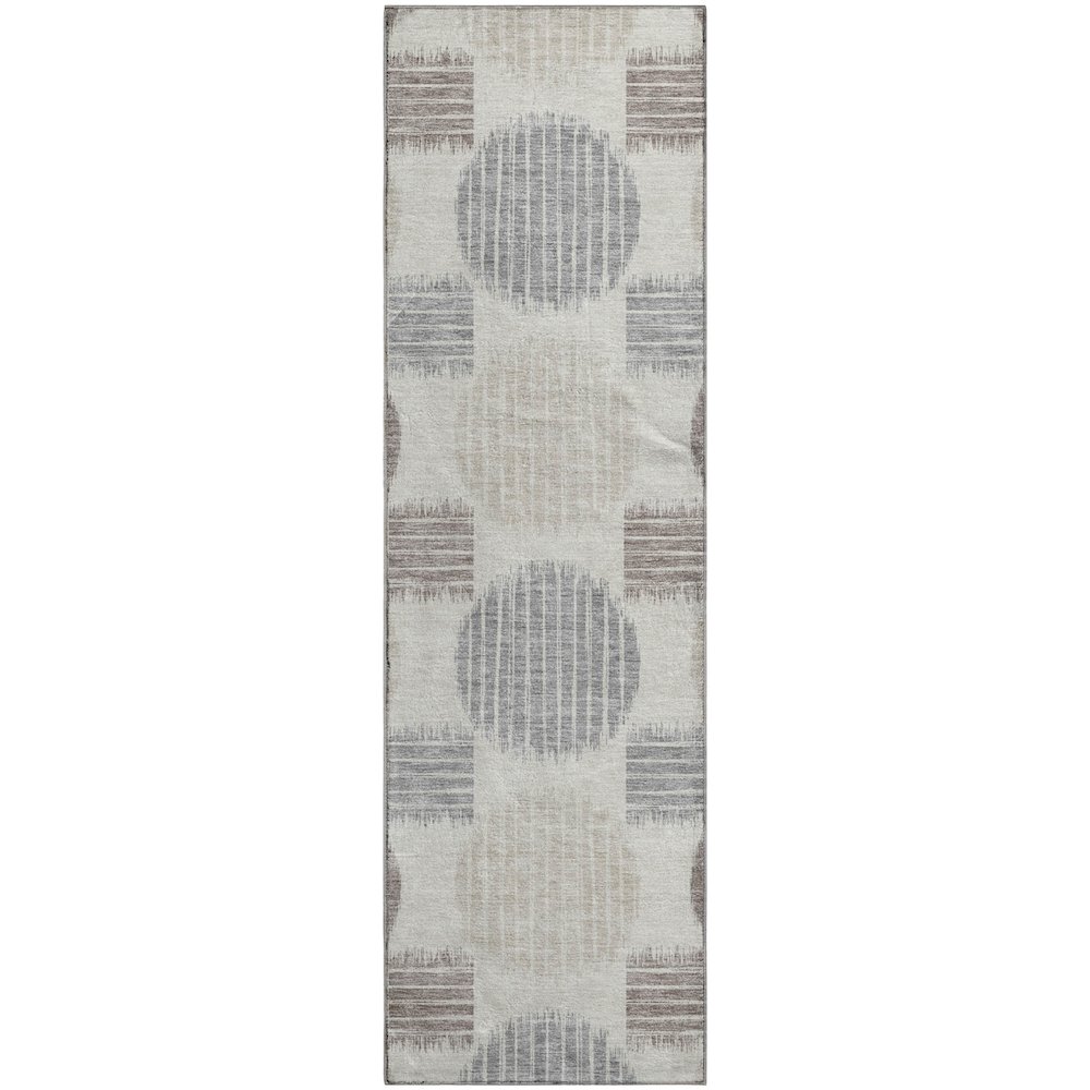 Premium Machine Washable Mayfield AMF900 Ivory 2'3" x 7'6" Runner Rug. Picture 1