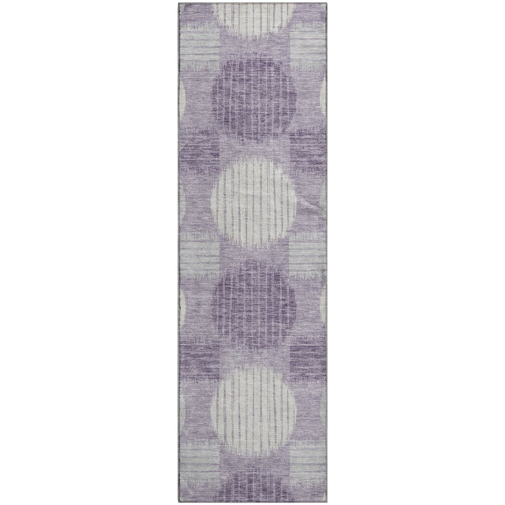 Premium Machine Washable Mayfield AMF900 Purple 2'3" x 7'6" Runner Rug. Picture 1