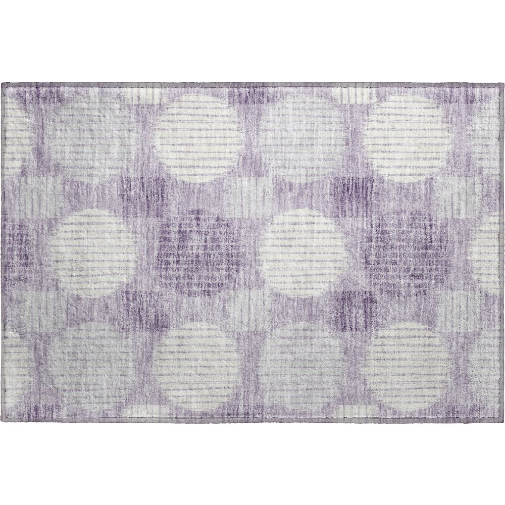 Premium Machine Washable Mayfield AMF900 Purple 1'8" x 2'6" Rug. Picture 1