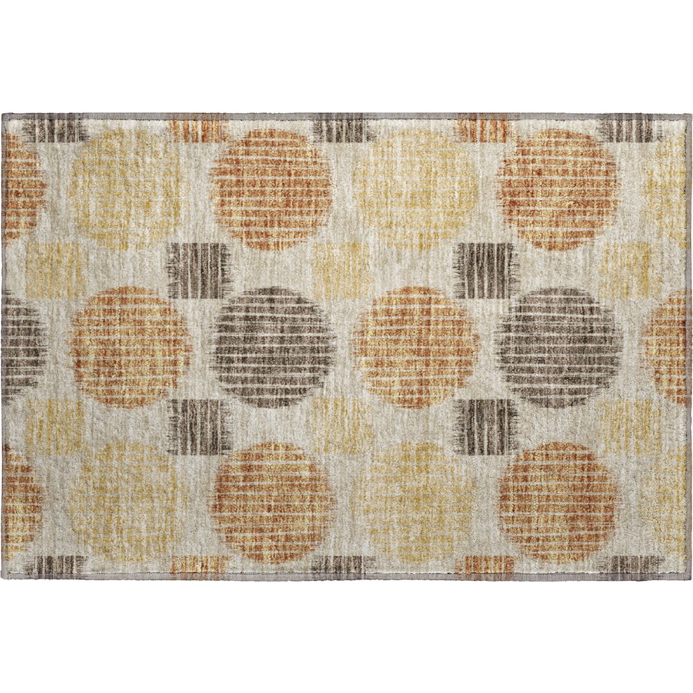 Premium Machine Washable Mayfield AMF900 Tan 1'8" x 2'6" Rug. Picture 1