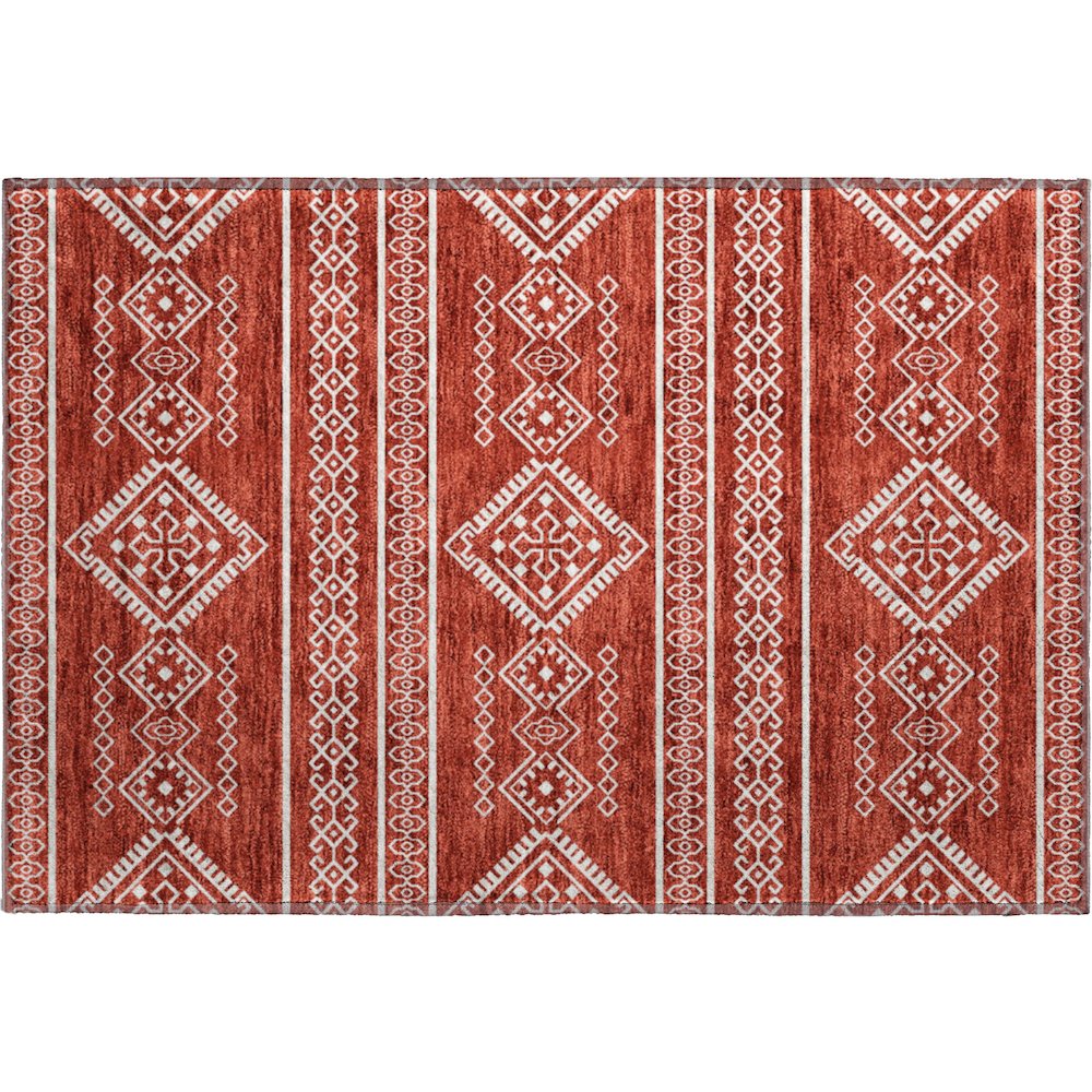 Premium Machine Washable Mayfield AMF901 Red 1'8" x 2'6" Rug. Picture 1
