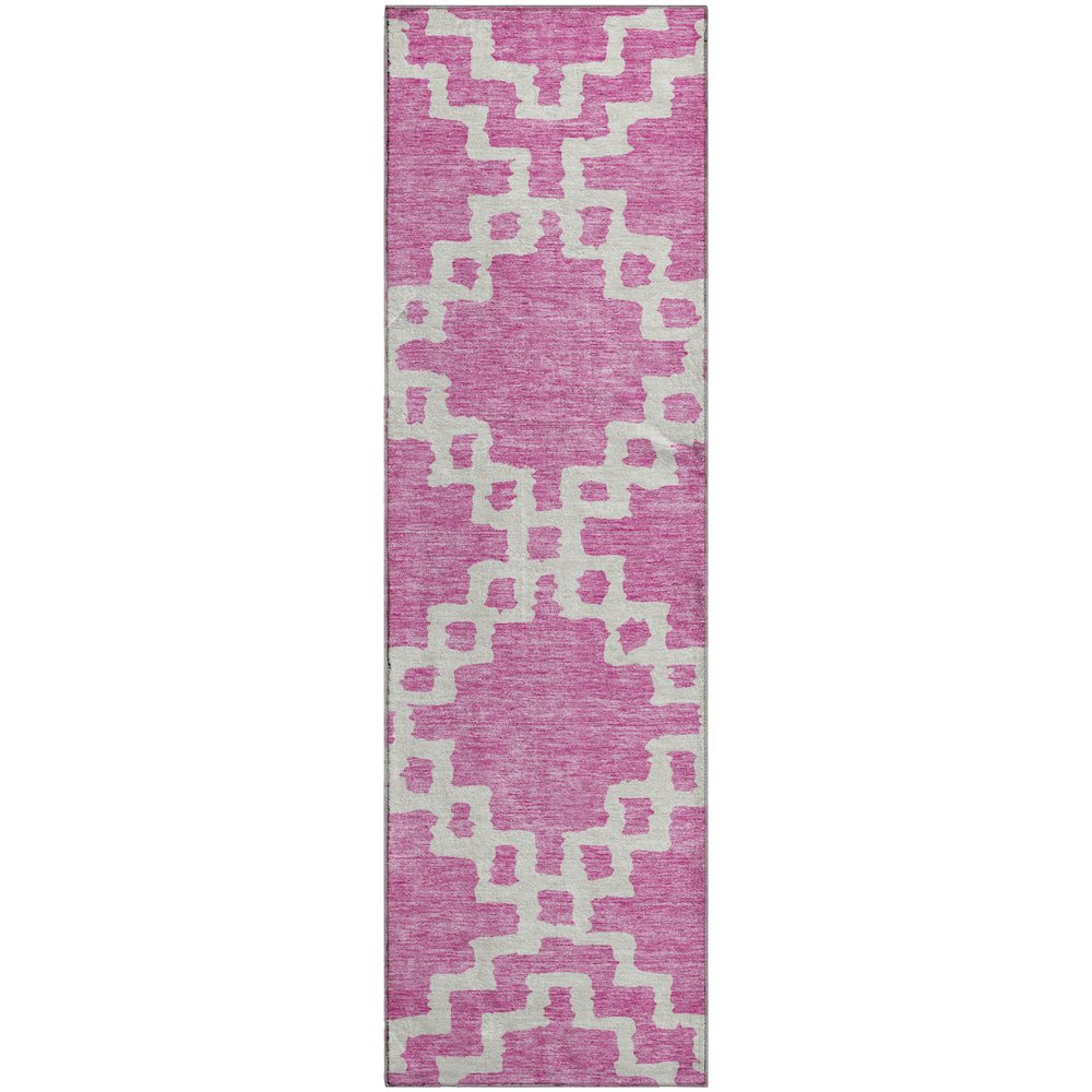 Premium Machine Washable Mayfield AMF902 Blush 2'3" x 7'6" Runner Rug. Picture 1